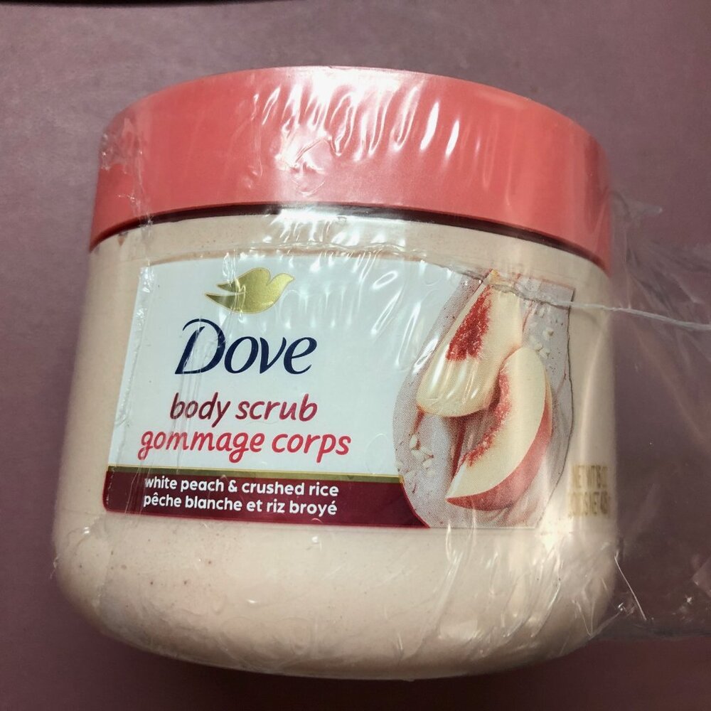 Dove Body Scrub - White Peaches & Crushed Rice - 15 oz